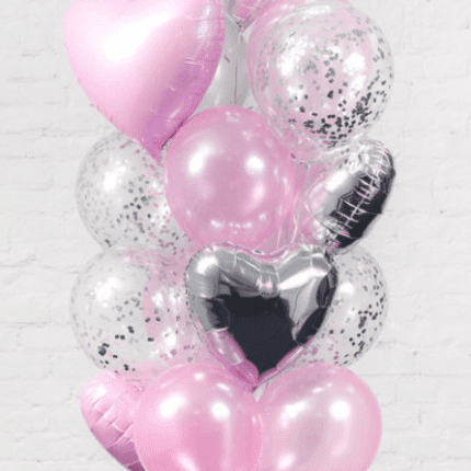 серебро и розовые